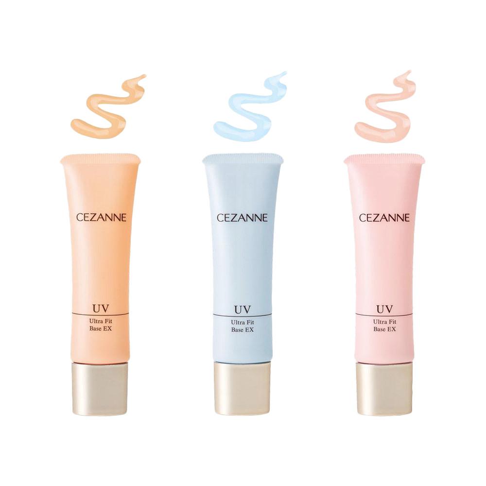 Cezanne UV Ultra Fit Base EX  00 Orange Beige  01 Light Blue  02 Peach Pink 30g