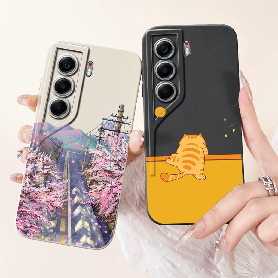 For Tecno Camon 40 CM5 Case Camon40 Pro 4G CM6 Cute Cat Astronaut Cartoon Cover Soft Silicone Case For Tecno Camon 40 Pro Fundas