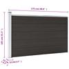 WPC Fence Panel 175 X 105 Cm Black