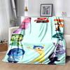 1pc Inside Out Print Blanket, Cute Cartoon Design, Living Room Home Decoration Sofa Travel Soft and Cozy