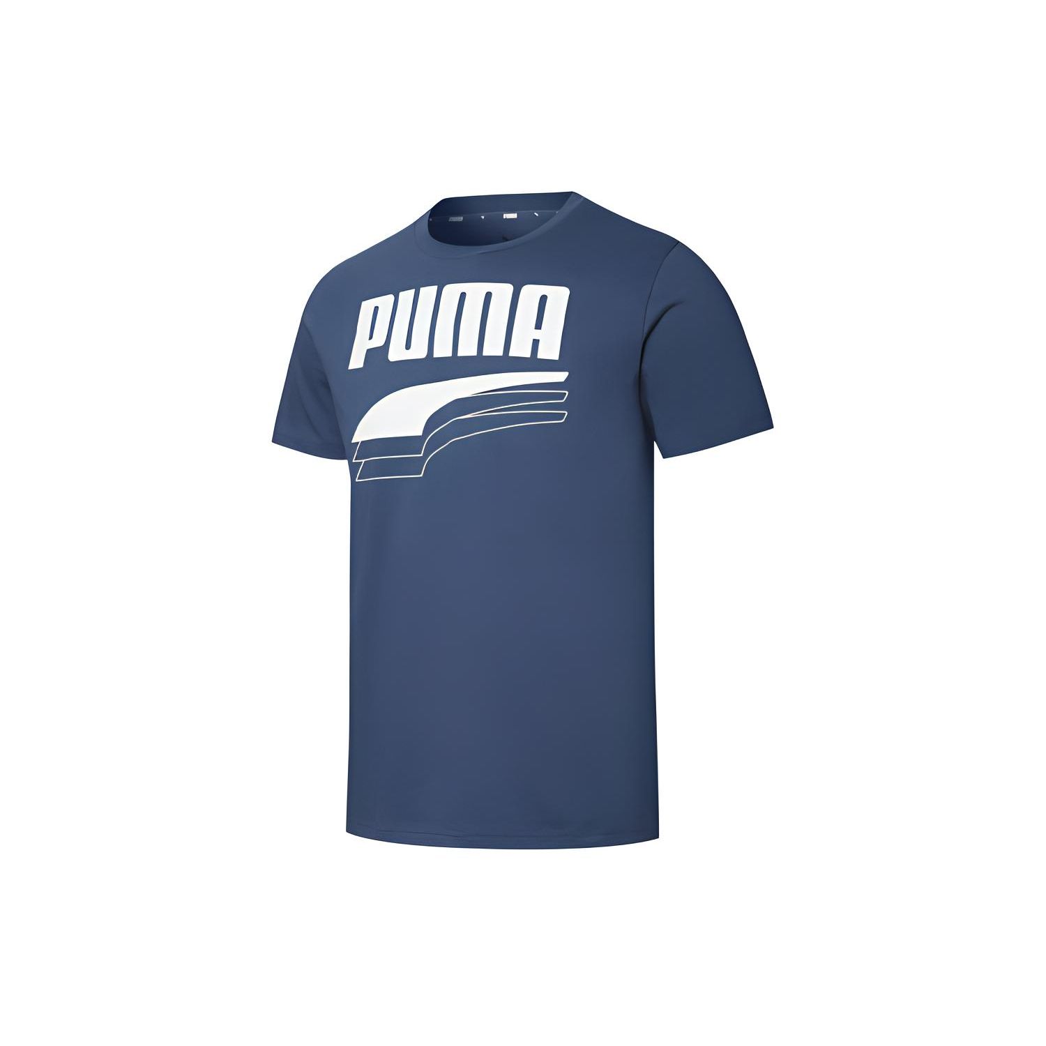 

Puma Футболка Rebel Casual Sports с круглым вырезом и коротким рукавом, с буквенным принтом, мужская, темно-синяя, 583867-43 S