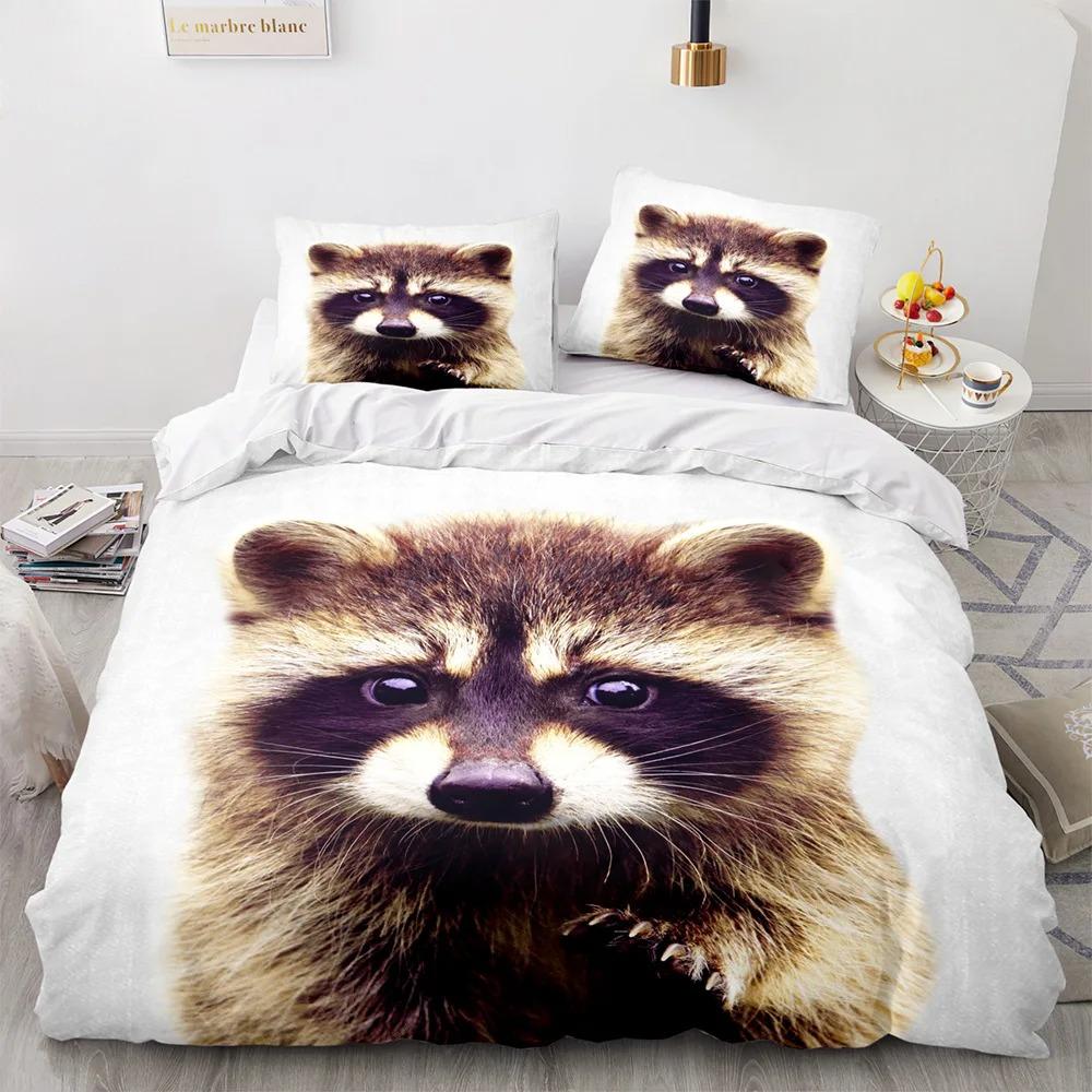 Unicorn Cat King Queen Duvet Cover Pink Kawaii Cartoon Kitty Bedding Set Magical Animal 2-3pcs Soft Quilt Cover for Kids Girls