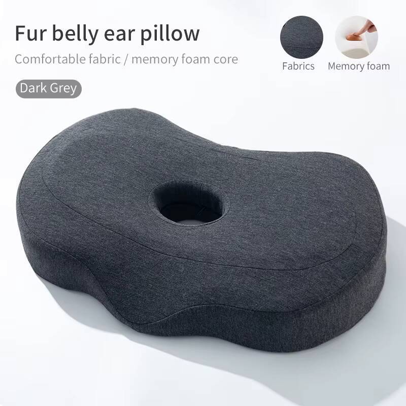 Pillow Positioner For Side Sleepers Memory Foam Oblong Shape Piercing Holes Relieve Ear Pain Iammation Pain Relief Ear Pillow