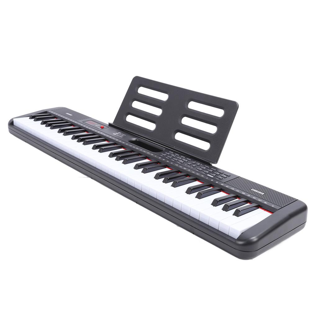 61 Keys Piano Keyboard Electronic Digital Piano with Built In Speaker Microphone Sheet Stand for