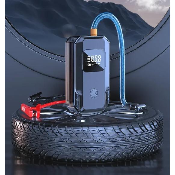 1200A Starthilfe für Autos 150PSI Kompressor 12000mAh Powerbank 12V Starthilfe mit digitalem Reifenfüller start