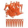 40pcs Plastic Lawn Mower Blades 40pcs Orange Plastic