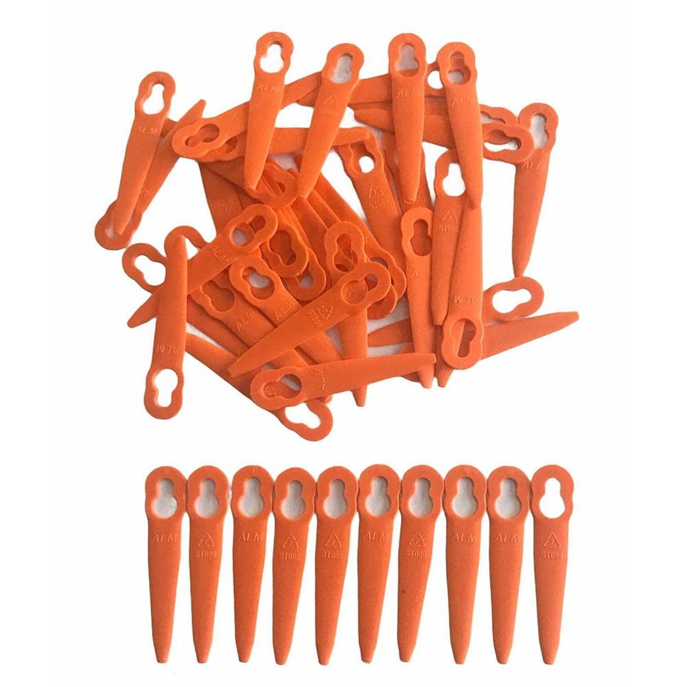 40pcs Plastic Lawn Mower Blades 40pcs Orange Plastic