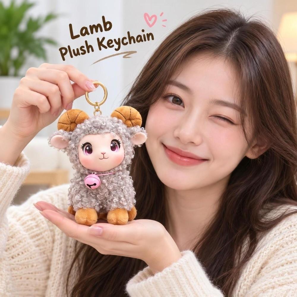 Cartoon Vinyl Sheep Plush Toys Cute Sheep Bag Pendant  Backpack Decoration