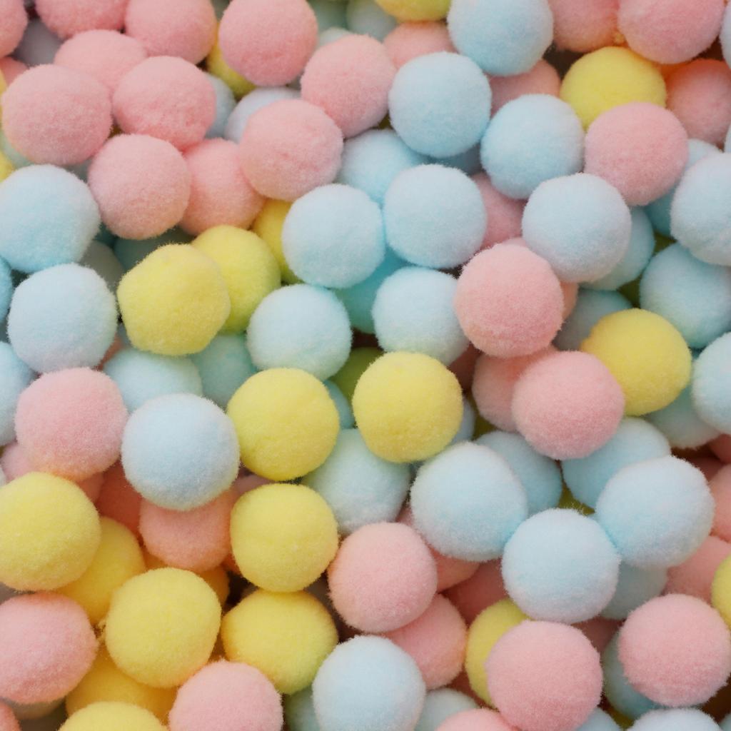 20-200 Stück Bunte Pompon-Plüschbälle Gemischte Farbe Kreatives Kinder-Handarbeitsmaterial Glitzer-Schaumstoffball DIY Bastelbedarf