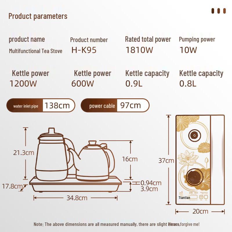Kamjove H-K95 Automatic 304 Stainless Steel Electric Tea Maker Set