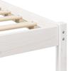 Bed Frame White 120 x 190 cm Solid Pine Wood