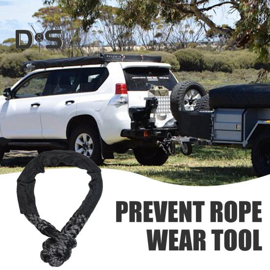 Synthetic Soft Shackle 56000 Lbs Breaking Strength 22" Length Shackle Rope Heavy Duty Tow Shackle for Off-Road Truck SUV