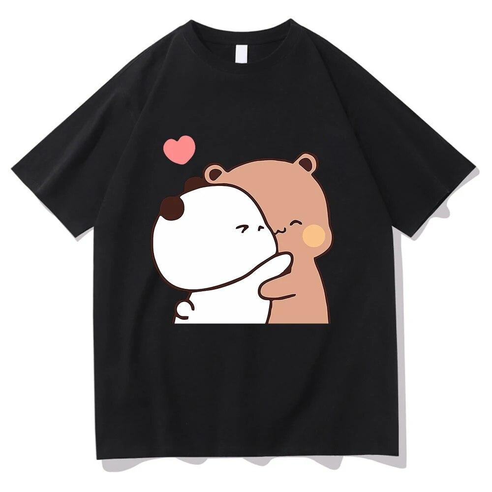 Bubu och Dudu T-shirt Mode Unisex Harajuku Estetisk Grafisk Rolig Kawaii T-shirt Unisex tecknad Korea högkvalitativ bomullströja Unisex