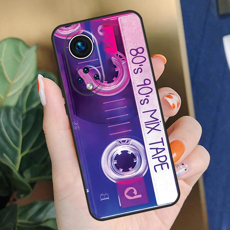 90s Retro Cassette Tape Case For Honor X9c X9b X8b X9a X8a X8 X9 50 70 90 Lite Honor 200 Pro Magic 7 5 6 Lite Cover