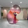 with Telescopic Sticks Semi-circular Flags Scalable Rods Dance Props