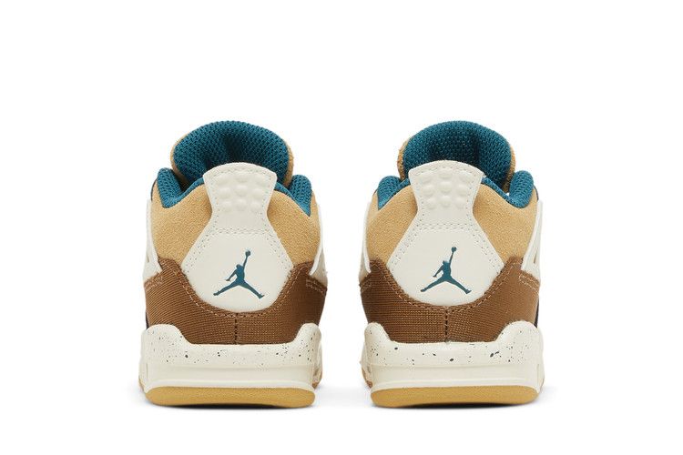 Kids' Sneakers Jordan 4 Retro Cacao Wow (TD) Cacao Wow/Geode Teal/Ale Brown/Twine/Sail/Luminous Green