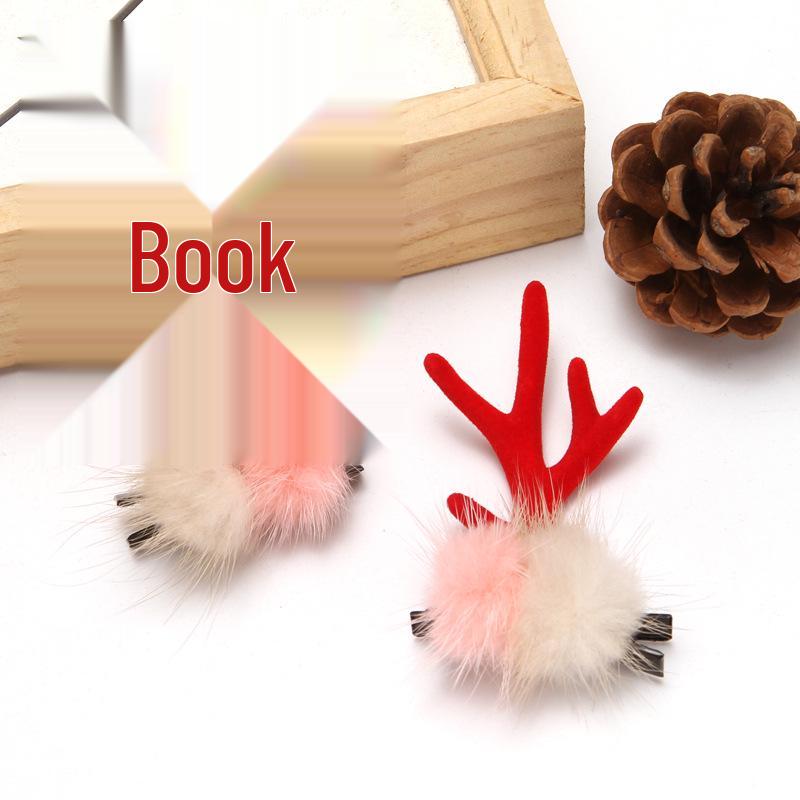 Christmas Reindeer Antler Hair Clips - Festive Elk Headwear Accessories