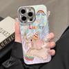 Women's feather yarn Apple 16promax mobile phone case 15pro niche 14plus advanced sense 13 all-inclusive soft case 12