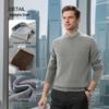 MONTAGUT Men's Faux Two-Piece Cashmere Blend Knit Sweater