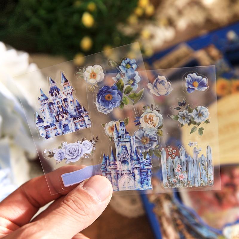 100sheets/box World Creativity Series Sticker Gift Box Hand Account Collage Material Greeting Card Notebook Decorative Gift