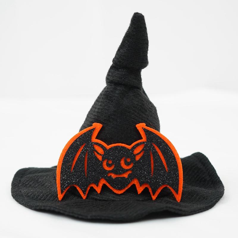 Halloween Pet Dog Hats Adjustable Cute Pet Witch Hat Cosplay Witch Hat With Pumpkin Ornaments Halloween Pet Festival Costume