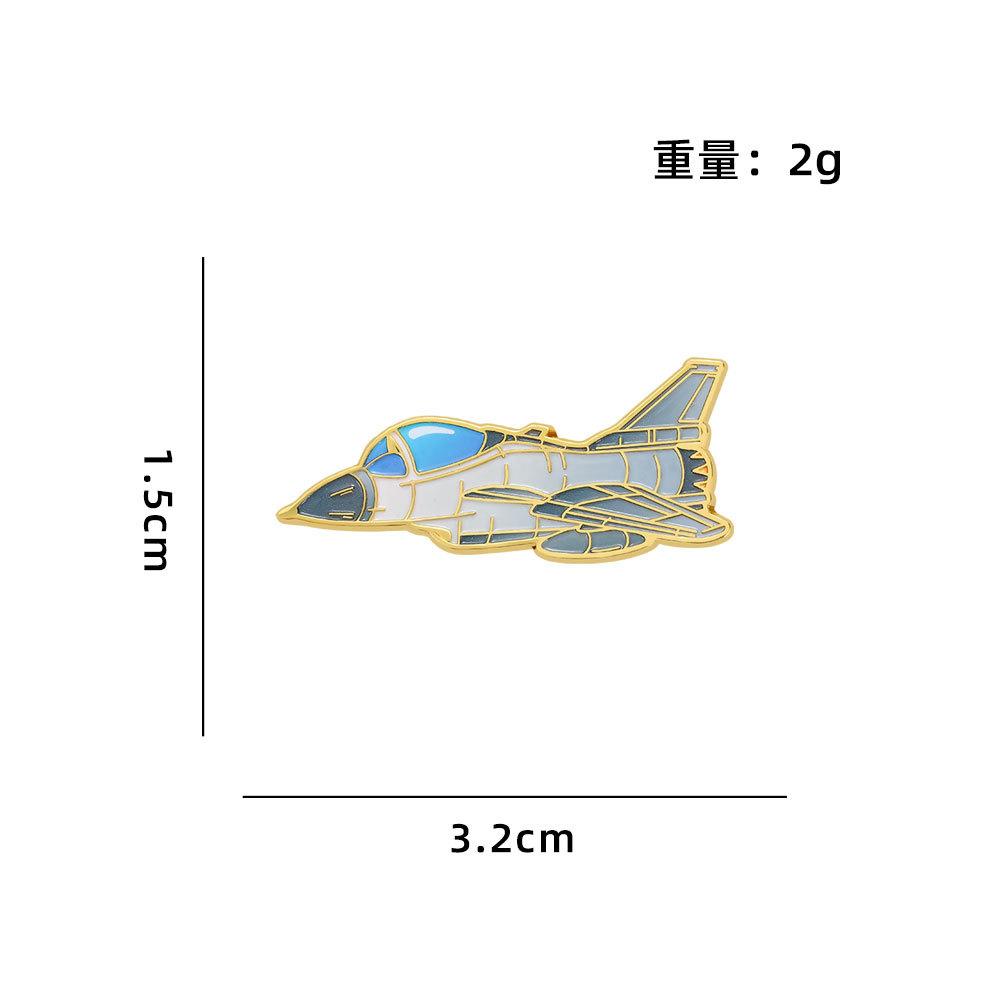 Anstecknadel für Flugshows, Hubschrauber, unbemannter Kampfjet, Brosche, Metallmodell J-20, Sammlerstück für Militärfans, Geschenkidee
