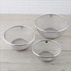Kai Brand Round Colander 3 Piece Set Cookware for Single Living 18cm / 21cm / 24cm Stainless Steel Stackable Storage Integrated Type
