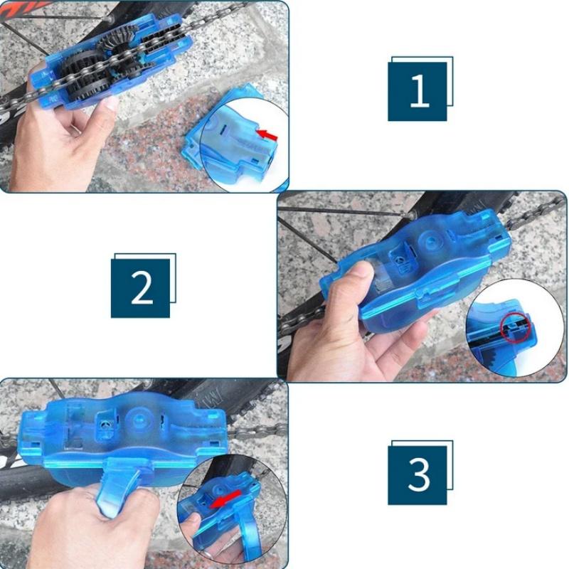 Curățător Portabil Lanț Bicicletă Perii Bicicletă Scrubber Instrument Spălare Kit Curățare Ciclism Montan Accesoriu Exterior