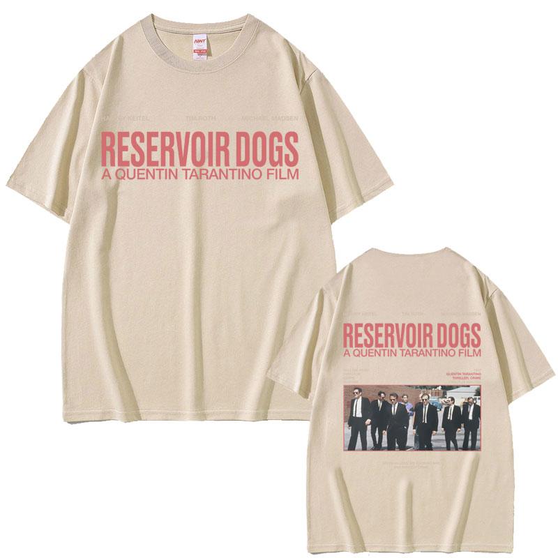 Hot Famous Director Quentin Tarantino Movie Reservoir Dogs Double Sided Print Tshirt Unisex Women Casual Vintage Oversized Tshirt