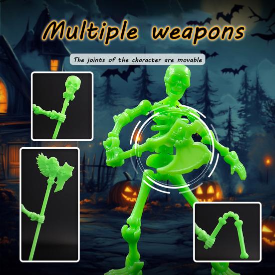 3D Printed Skeleton Action Figure Plastic Articulated Skeleton Toy with Movable Joints Collectible Action Figure for Desktop Decor