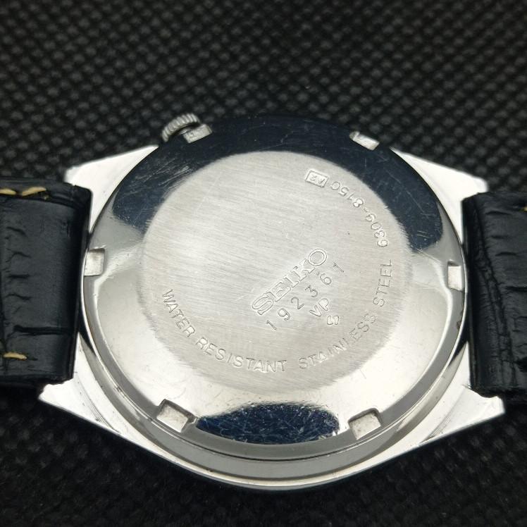 POUŽITÉ VINTAGE SEIKO 5 AUTOMATIC 6309A JAPONSKO PÁNSKÉ D/D ČERNÉ HODINKY 608i-a316819-2 SKU608i-a316819