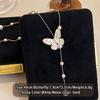 French Elegant White Butterfly Pearl Chain Necklace 2026 New Design For Women's Sexy Collarbone Chain Trendy Jewelry Accessories