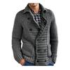 And Winter Men's Fashion Loose Cardigan Warm Lapel Hooded Jacket Sweater Knitted Coat