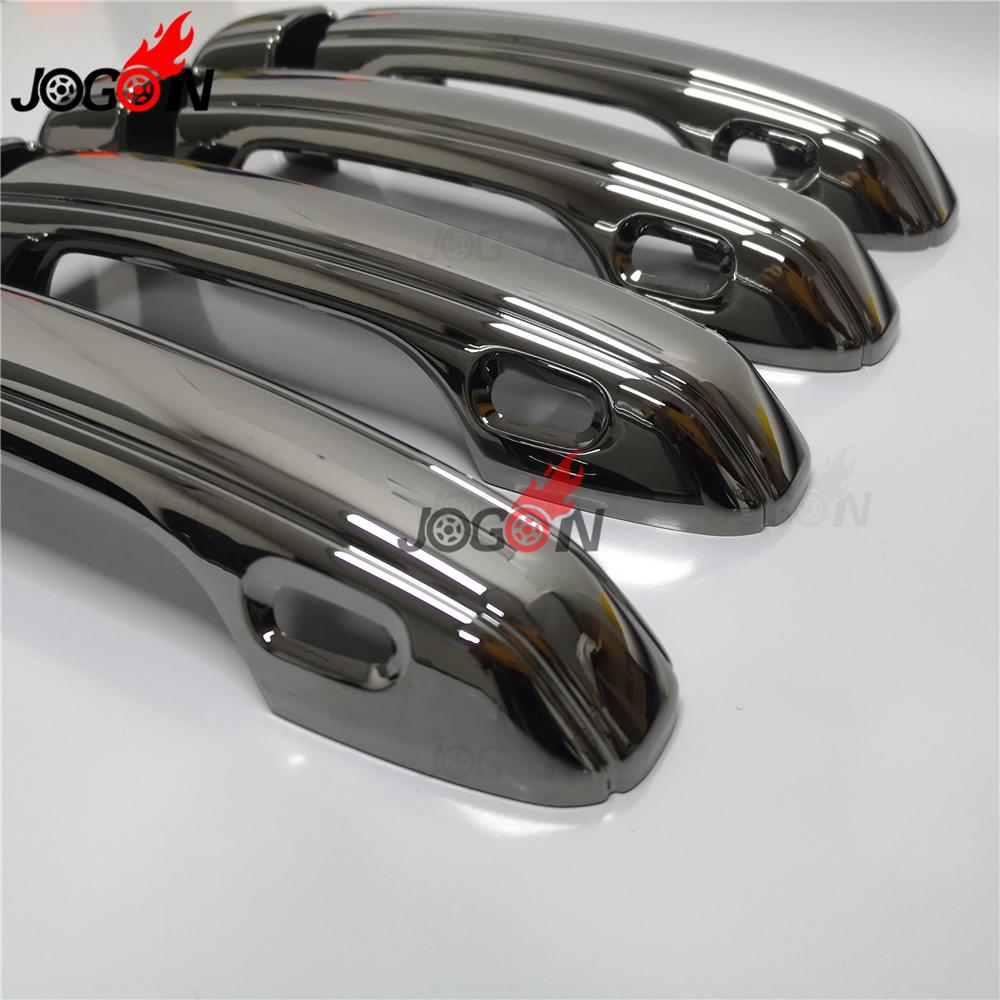 For Lexus LX570 2016 2017 2018 Facelift Car Black Titanium Door Handle Cover Trim 8pcs Upgrade Left Hand