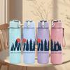 1PC Wild Mountain Pine Tree 750ml Color Plastic Sports Water Bottle Leakproof Flip Straw Lid Suitable for Sports Office Home Use