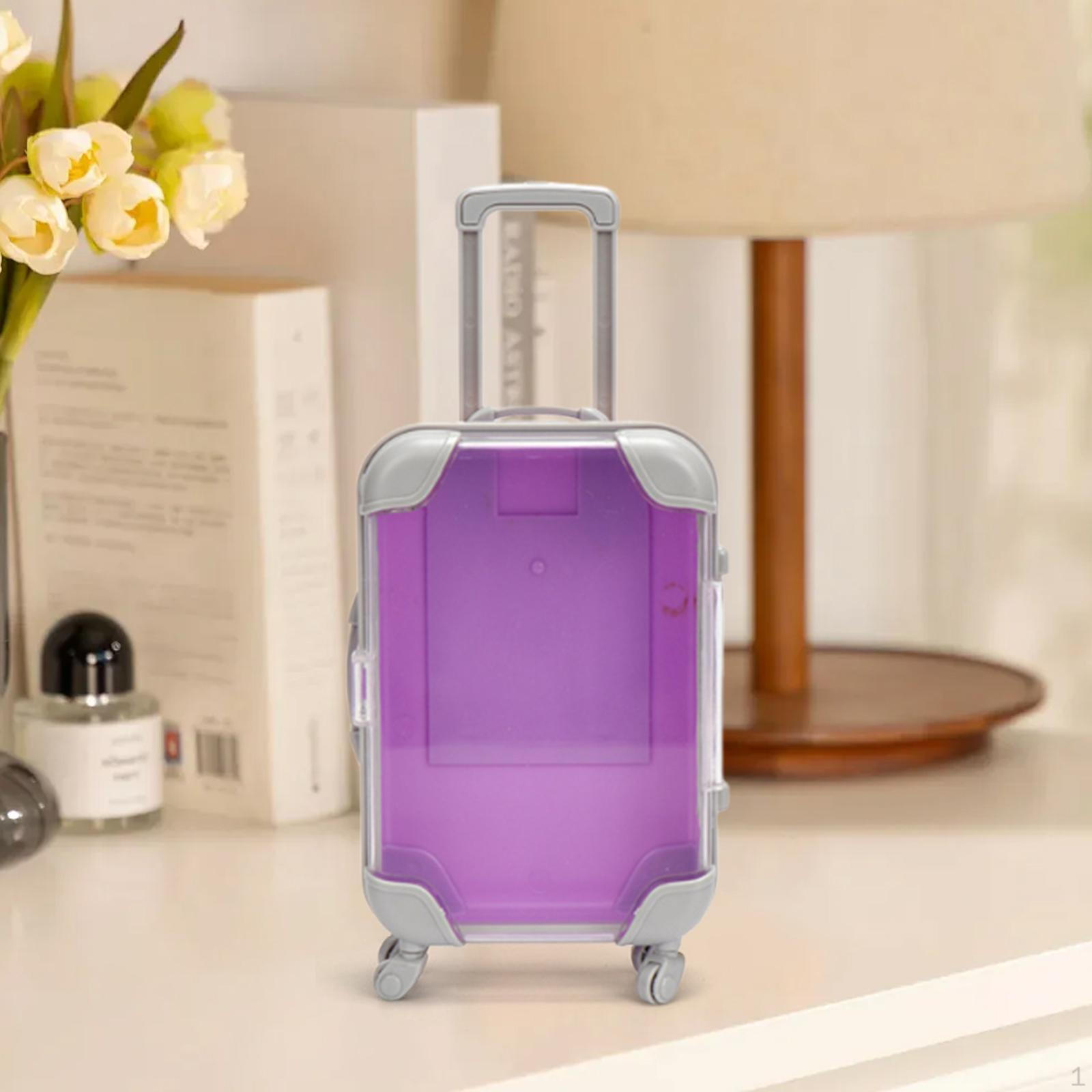 

Мини Чемодан Аксессуары для Кукольного Домика Прозрачная Конфетница Портативный Пустой Багаж Хранение Миниатюрный Purple