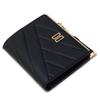 Daks Black Leather Dd Logo 2 Zip Wallet Dcwa2f417bk