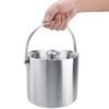 Stainless Steel Double Walled Ice Bucket with Cover for Wedding Parties (3L)