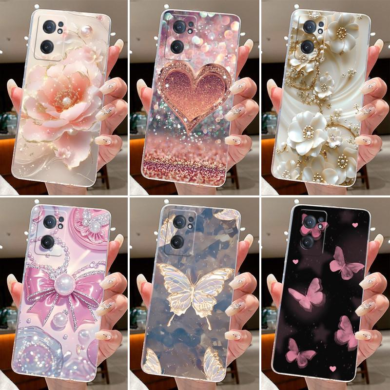Phone Case For OnePlus Nord CE 2 Lite CE3 Lite Flower Butterfly Case Capa Oneplus Nord CE 3 CE2 Transparent Soft TPU Back Cover