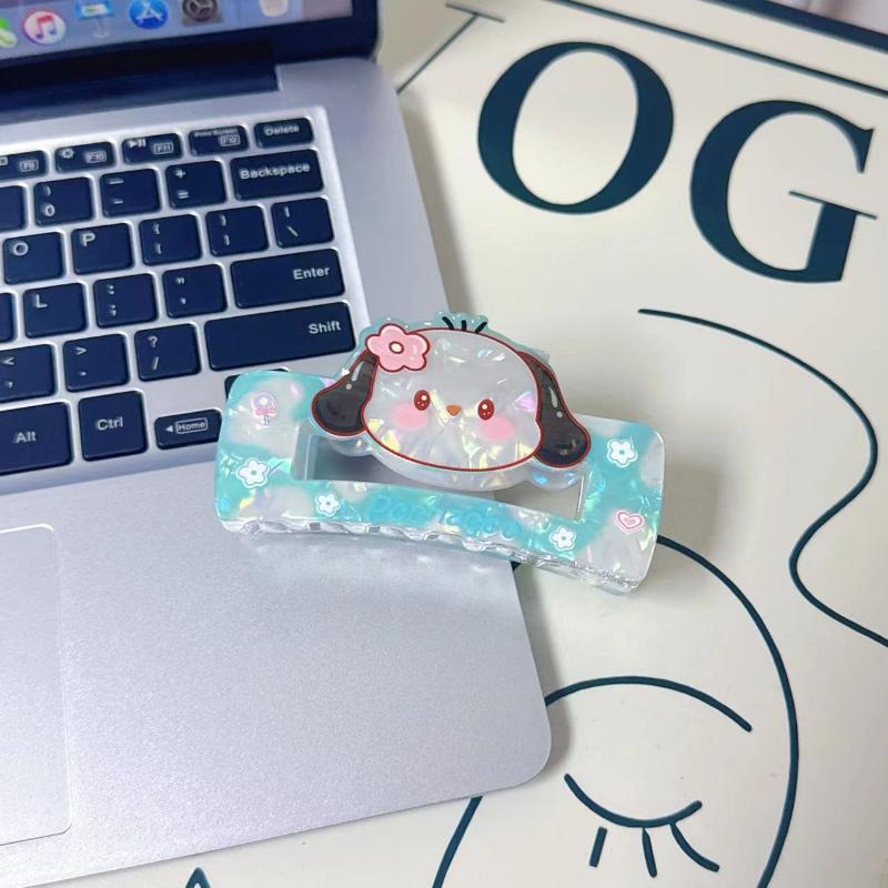 Cartoon Sanrio Hair Claw Cute Anime Acrylic Hair Clips Hello Kitty My Melody Kuromi Cinnamoroll Hairpin Lovely Hair Accessories