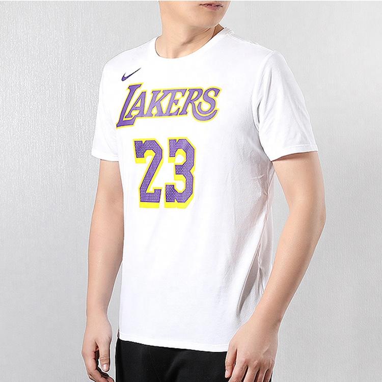 Nike NBA Lakers Limited Edition LeBron James No. 23 Asia Fit T-Shirt Men Tops White AR4888-109