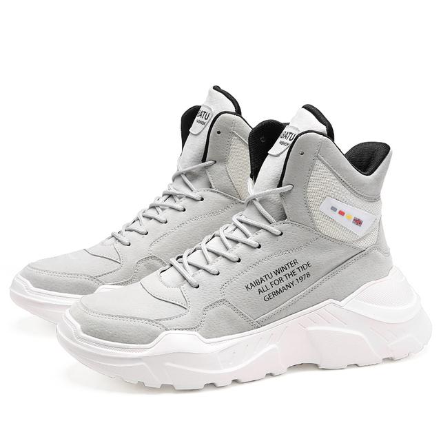 Men Winter Autumn Snow Boots Warm Ankle Casual Shoes High Top Chunky Sneakers Men Outdoor Footwear Light Male Thick Bottom Shoe