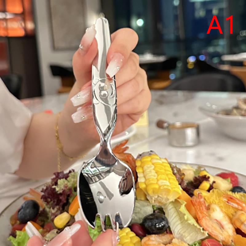 

Круглая ложка из нержавеющей стали, сетка, красная, золотистая, для ужина, с длинной ручкой, десертные ложки для перемешивания, кухонные аксессуары, гаджеты A1