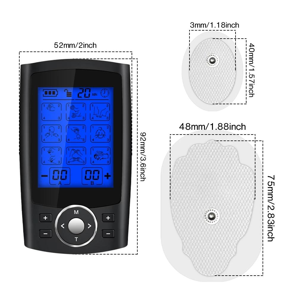 36 Modes TENS Unit Electric EMS Muscle Stimulation Relax Body Massager Electronic Pulse Meridians Physiotherapy Slimming Machine