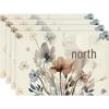 Spring & Summer Floral Linen Placemats – Heat-Resistant Fabric Table Mats for Home & Restaurant