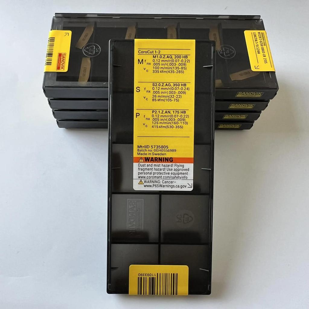 Original Sandvik / N123F2-0250-0003-CR 2135 /CNC CARBIDE Tool Blade 10 Pcs