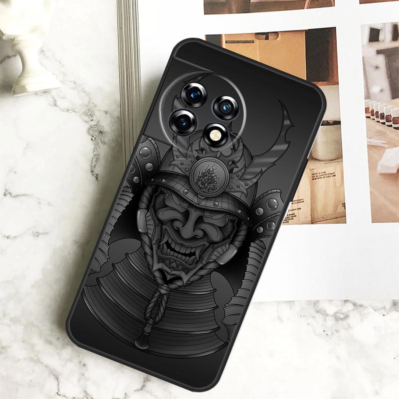 

Oni Samurai Mask Case For OnePlus 11 12 12R 9 10 Pro 10R 9R 8T 10T Nord CE 2 3 Lite 2T N10 N20 N30 CE4 Cover OnePlus 9Pro
