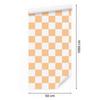 Checkerboard wallpaper cream and white, cream background for living room and bedroom 50x1000