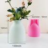Nordic Striped Donut Cylindrical Vase Epoxy Resin Silicone Mold Circular Ring Donut Vase Concrete Cement Gypsum Silicone Mold