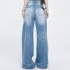 Retro High-waisted Wide-legged Jeans Women Autumn Loose Versatile Straight Draping Dragging Ground Trousers Jeans for Women Long Denim Pants